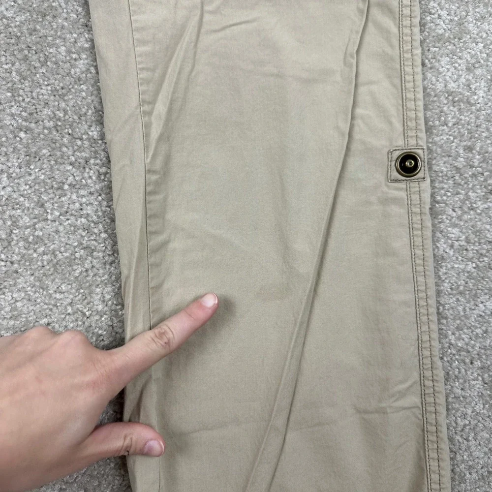 Converse One Star Khaki Cargo Pants Womens Sz 10 Tan Cotton Straight Leg Utility